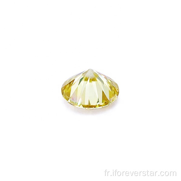 Diamant en pierre de Moisanite de couleur jaune clair